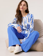 Jumper with an Openwork Pattern - Regatta Blue Patterned