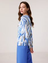 Jumper with an Openwork Pattern - Regatta Blue Patterned