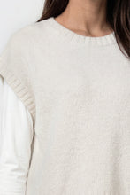 Cream Sleeveless Knit Vest