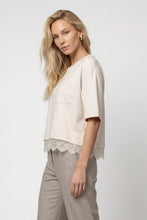 Cream Lace Trim Sweatshirt