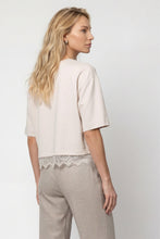 Cream Lace Trim Sweatshirt