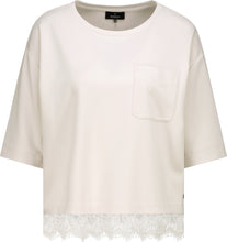 Cream Lace Trim Sweatshirt