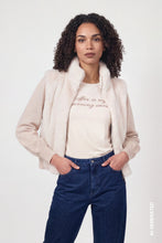Faux Fur Front Zip Knit Jacket