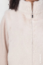 Faux Fur Front Zip Knit Jacket