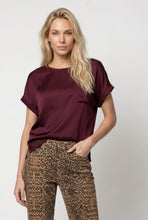 Burgundy Satin Pocket T-Shirt