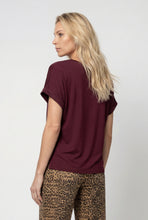 Burgundy Satin Pocket T-Shirt