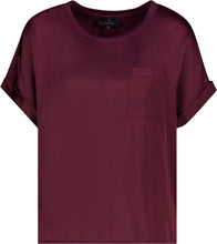 Burgundy Satin Pocket T-Shirt