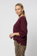 Burgundy Rhinestone Logo Sweatshirt
