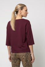 Burgundy Rhinestone Logo Sweatshirt
