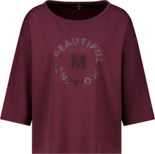 Burgundy Rhinestone Logo Sweatshirt