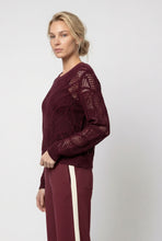 Burgundy Open Knit Jumper