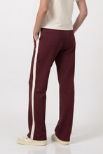 Burgundy Side Stripe Jersey Trousers