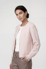 Blush Embellished Zip Knit Cardigan