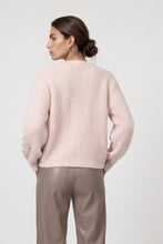 Blush Embellished Zip Knit Cardigan