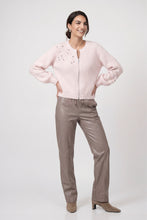 Blush Embellished Zip Knit Cardigan