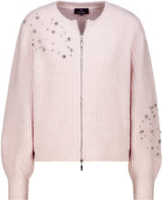 Blush Embellished Zip Knit Cardigan