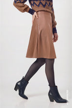 Faux Leather A-Line Skirt