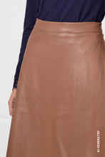 Faux Leather A-Line Skirt