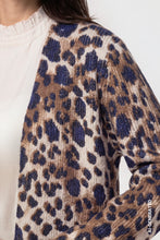 Leopard Print Open-Front Cardigan