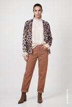Leopard Print Open-Front Cardigan