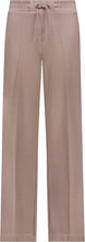 Wide Leg Drawstring Trousers in Taupe