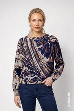 Abstract Print Knit Jumper