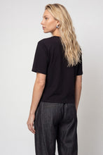 Black Embellished Floral T-Shirt