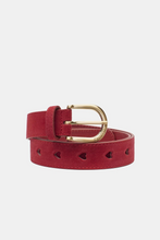Cut It Out Heart Belt - Red