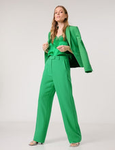 Satin Top with Lace - Green