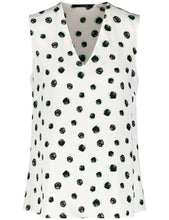 Sleeveless Blouse with Polka Dots