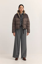Shearling-Trim Puffer Jacket