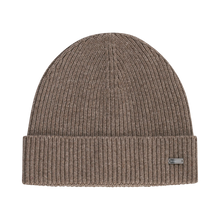 Taupe Ribbed Knit Beanie